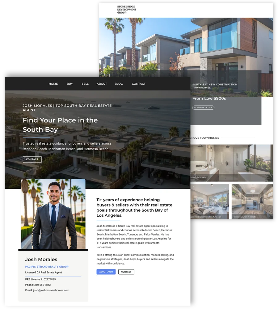 Real Estate Agent Websites by Marketing Launch Kit