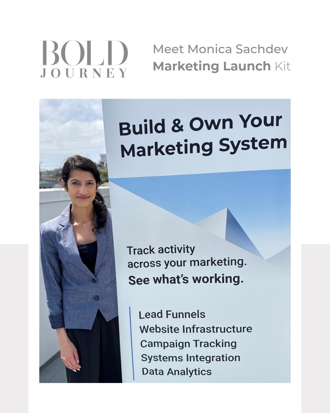 Bold Journey Meet Monica Sachdev Marketing Launch Kit