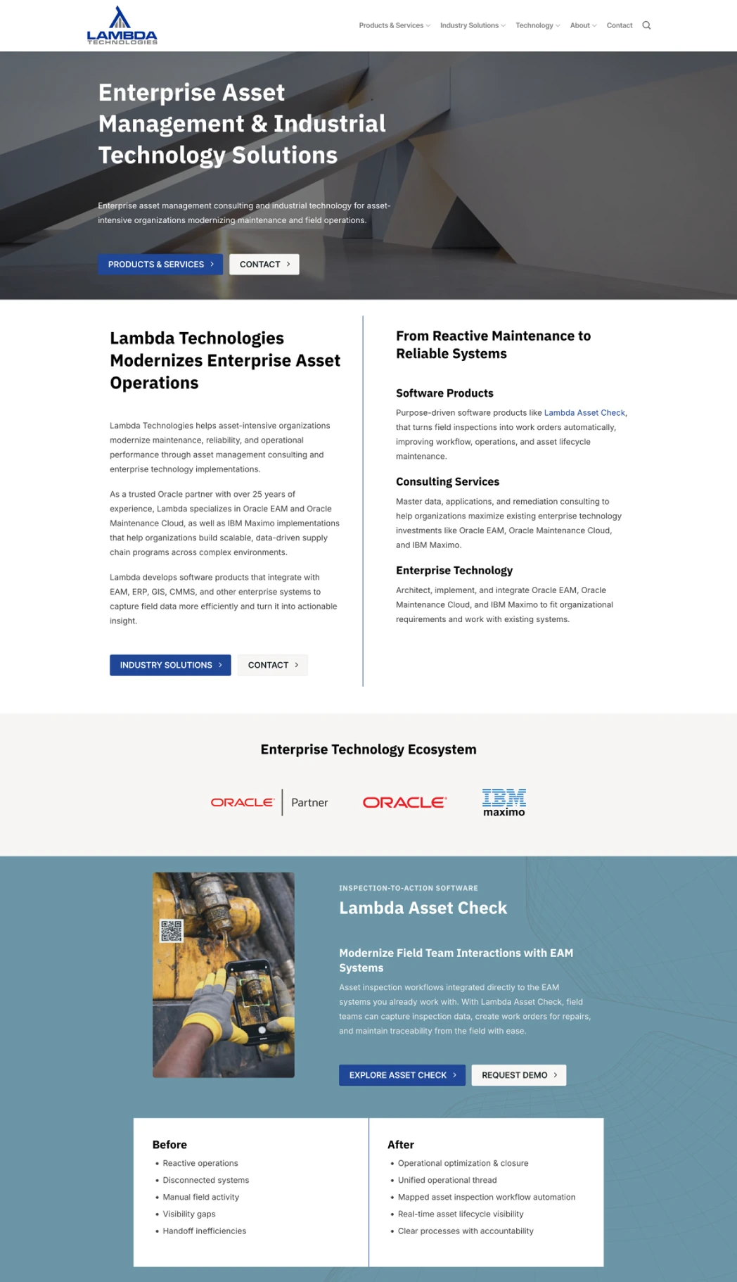 Enterprise website architecture for the redesign of an enterprise consulting firm's website